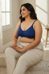 Zivame True Curv Double Layered Non Wired 3/4th Coverage Sag Lift Bra - Navy Peony — thumbnail 5